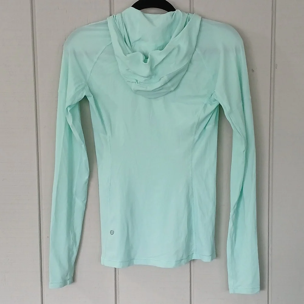 Lululemon Athletica Runbeam Hoodie Mint Green Size 4 - Picture 3 of 11